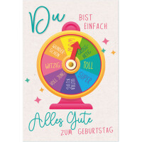 SUSY CARD Geburtstagskarte Round "Segelboot"