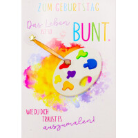 SUSY CARD Geburtstagskarte Round "Segelboot"