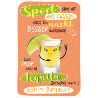 SUSY CARD Geburtstagskarte Wiggle "Wein"