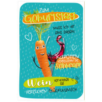 SUSY CARD Geburtstagskarte Wiggle "Möhre"
