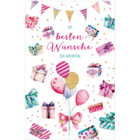 SUSY CARD Geburtstagskarte Wish and Bloom...