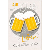 SUSY CARD Geburtstagskarte Round "Biergläser"