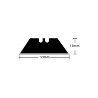 Hansa Ersatzklingen, Klingenbreite: 19 mm, 60 Grad, schwarz