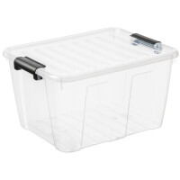 plast team Aufbewahrungsbox HOME BOX, 30 Liter, grau-