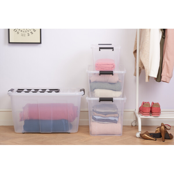 plast team Aufbewahrungsbox HOME BOX mit Rollen & Griff, 86