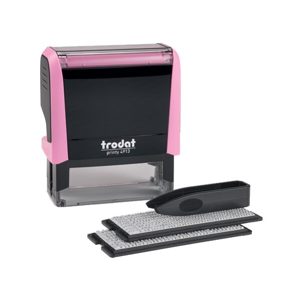 trodat Textstempel-Set Printy 4913 Typomatic, pastell-rosa