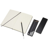 MOLESKINE Skizzen-Set, Skizzenbuch L A5 + 5 Zeichenstifte