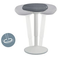 LEITZ Sitz-Steh-Hocker Ergo Active mit Komfortsitz, hellgrau