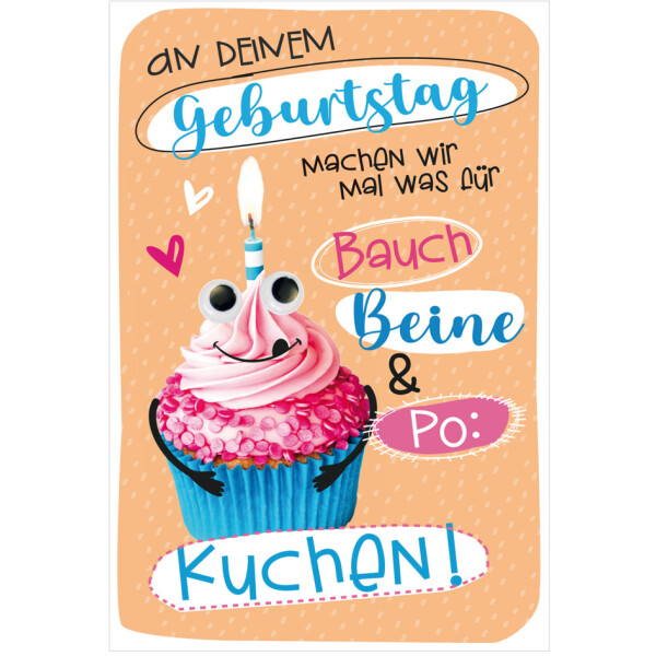 SUSY CARD Geburtstagskarte Wiggle "Cupcake"
