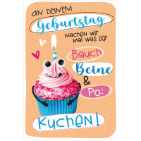 SUSY CARD Geburtstagskarte Wiggle "Cupcake"