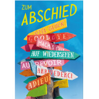 SUSY CARD XL-Abschiedskarte "Wegweiser"