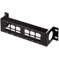 LogiLink 10" Keystone Patch Panel, 12-Port, schwarz