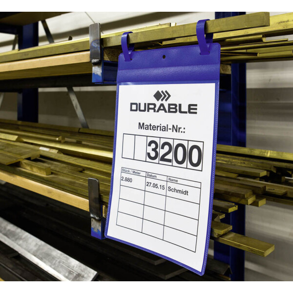 DURABLE Gitterboxtasche, mit Lasche, A4 quer, blau