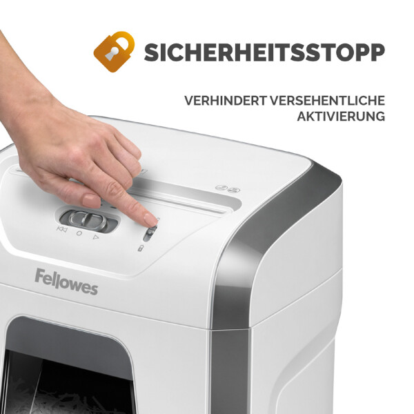 Fellowes Aktenvernichter Powershred 15C, weiß, Partikel