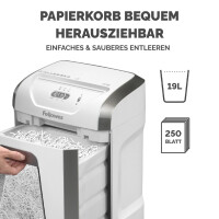 Fellowes Aktenvernichter Powershred 15C, weiß, Partikel