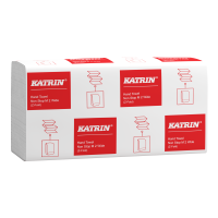 KATRIN Z-Falz Falthandtücher Non Stop M2 naturweiß 2-lagig - 1/2 Palette (64.000 Blatt)