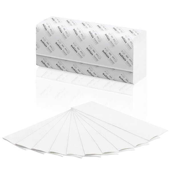 SATINO Comfort W-Falz Falthandt&uuml;cher PT2 hochwei&szlig; 2-lagig - 1 Palette (120.000 Blatt)