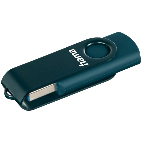 hama USB 3.0 Speicherstick "Rotate", 128 GB, petrolblau
