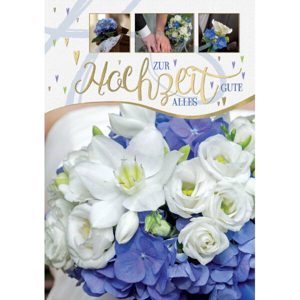 CACTUS Hochzeitskarte "Schuhe und Blumenstrauß"