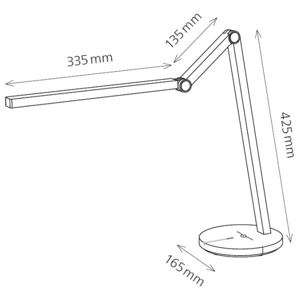 Hansa LED-Tischleuchte "Cascade", Standfu&szlig;, wei&szlig;