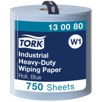 TORK Industrie-Putzrolle, 3-lagig, blau, 255 m - extra stark