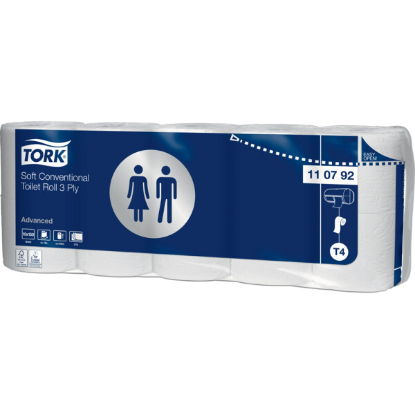 TORK Toilettenpapier, 3-lagig, weiß