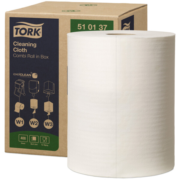TORK Mehrzweck-Putzrolle, 1-lagig, weiß, 114 m