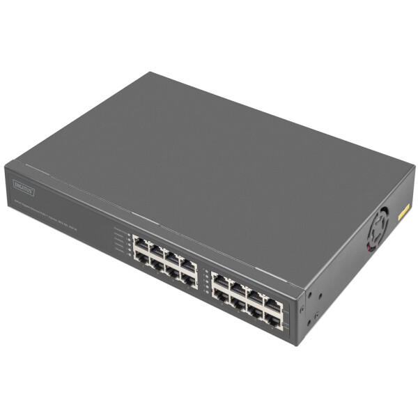 DIGITUS Gigabit Ethernet PoE Injektor, 8-Port, 802.3bt, 250W