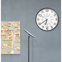 UNiLUX Wanduhr Quarzuhr POP PL, Durchmesser: 305 mm, schwarz