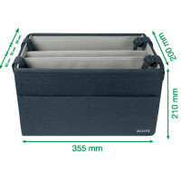 LEITZ Aufbewahrungstasche Desk Sharing, aus Stoff, samtgrau