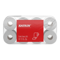 KATRIN Recycling Toilettenpapier 3-lagig naturweiß - 1/2 Palette (792 Rollen)