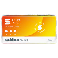 SATINO Smart Recycling Toilettenpapier 2-lagig weiß - 1/2 Palette (1.088 Rollen)
