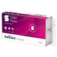 SATINO Prestige Toilettenpapier 4-lagig hochweiß - 1/4 Palette (576 Rollen)