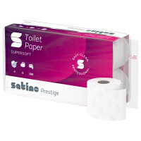 SATINO Prestige Toilettenpapier 4-lagig hochweiß - 1/4 Palette (576 Rollen)
