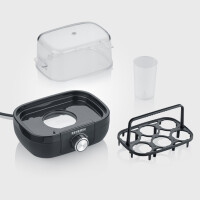 SEVERIN Eierkocher WK 3166, für 6 Eier, schwarz