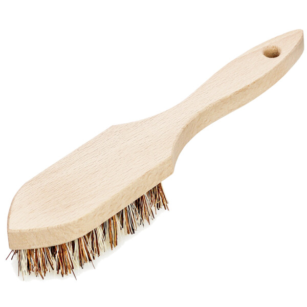Peggy Perfect Scheuerb&uuml;rste mit Griff, Holz natur, spitz