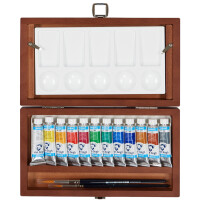 ROYAL TALENS Van Gogh Holzkasten-Set Aquarell, 12er Set