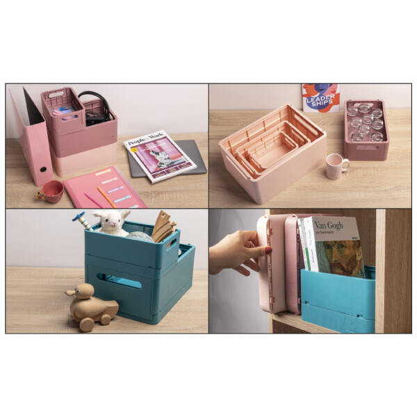 EXACOMPTA Aufbewahrungsbox Smart Case Maxi, altrosa