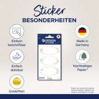 ZDesign HOME Haushalts-Etiketten, mit Zierrahmen, achteckig