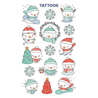 ZDesign KIDS Weihnachts-Tattoos "Schneemann"