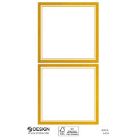 ZDesign HOME Haushalts-Etiketten, Rahmen gold, 50 x 50 mm