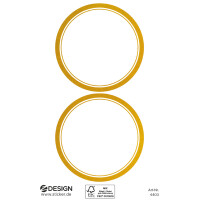 ZDesign HOME Haushalts-Etiketten, Rahmen gold, 50 mm