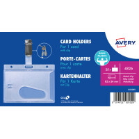 AVERY Ausweishalter mit Clip, transparent, 54 x 85 mm