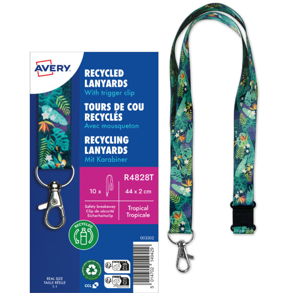 AVERY Textilband Lanyards rPET "floral", 20 x 440 mm