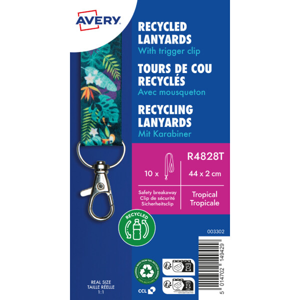 AVERY Textilband Lanyards rPET "floral", 20 x 440 mm