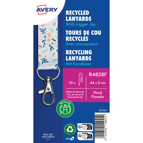 AVERY Textilband Lanyards rPET "tropical", 20 x 440 mm