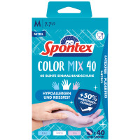 Spontex Nitril-Handschuh Colormix, Größe M,...