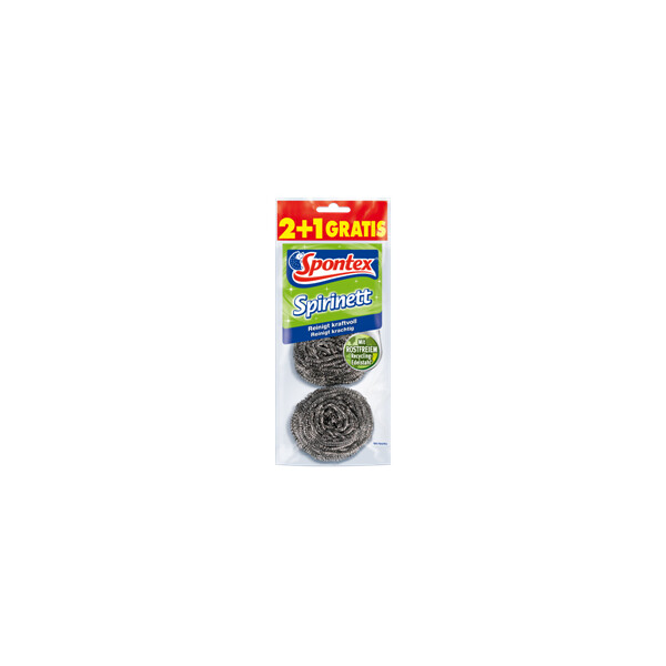 Spontex Edelstahl-Spirale Spirinett, 3er Pack