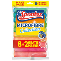 Spontex Mikrofaser-Allzwecktuch Collection, 8+2 GRATIS