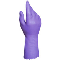 Spontex Latex-Handschuh Extra Comfort, Größe L, lila